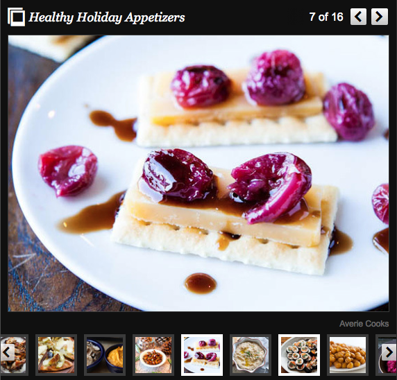 Roasted Grapes and Balsamic Reduction with Cheese and Crackers