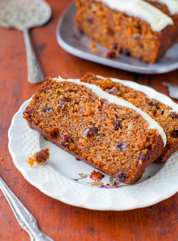 Carrot Cake Loaf with Cream Cheese Frosting