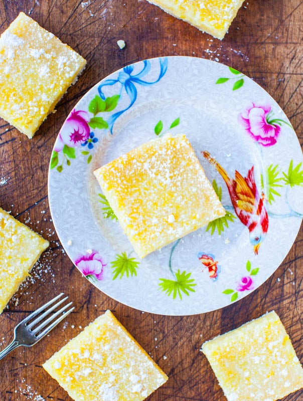 The Best Lemon Bars - Good old-fashioned lemon bars that pack a punch of big time lemon flavor, without being too tart or too sweet! 