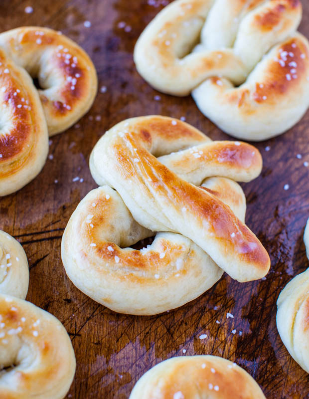 Soft Buttery One Hour Pretzels (vegan) - Make these in an hour & save yourself a trip to the food court & save money, too! So good & so easy!