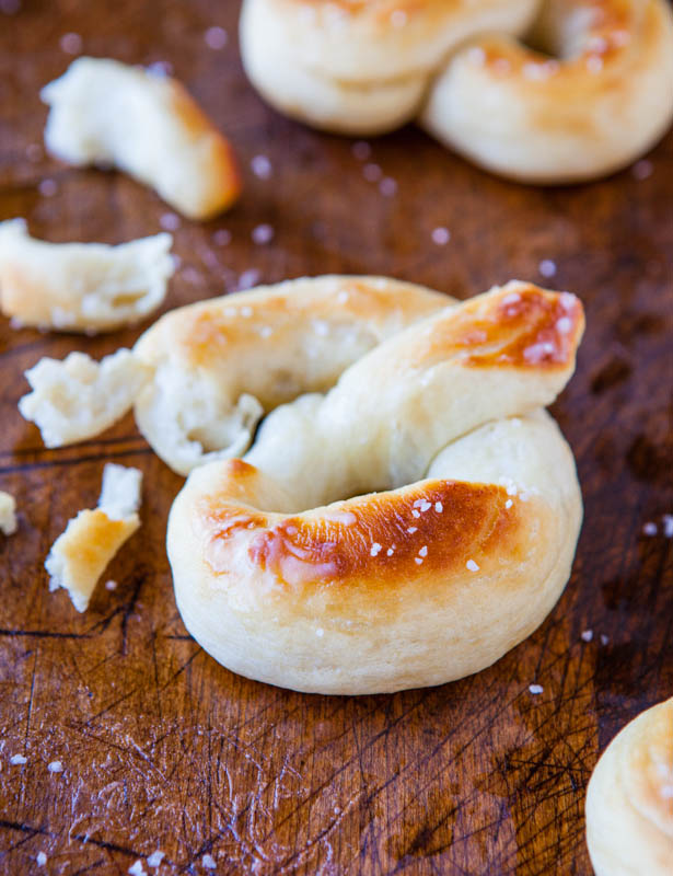 Soft Buttery One Hour Pretzels (vegan) - Make these in an hour & save yourself a trip to the food court & save money, too! So good & so easy!