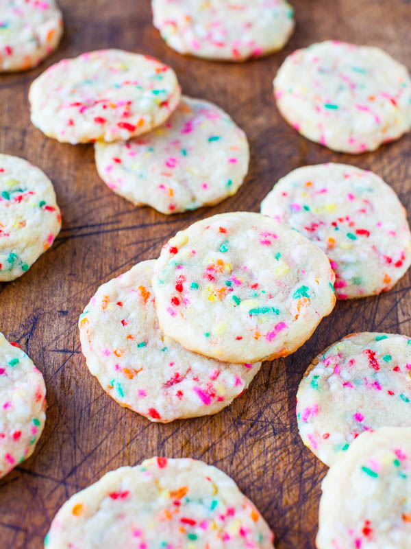 Chewy Sugar Sprinkles Cookies averiecooks.com