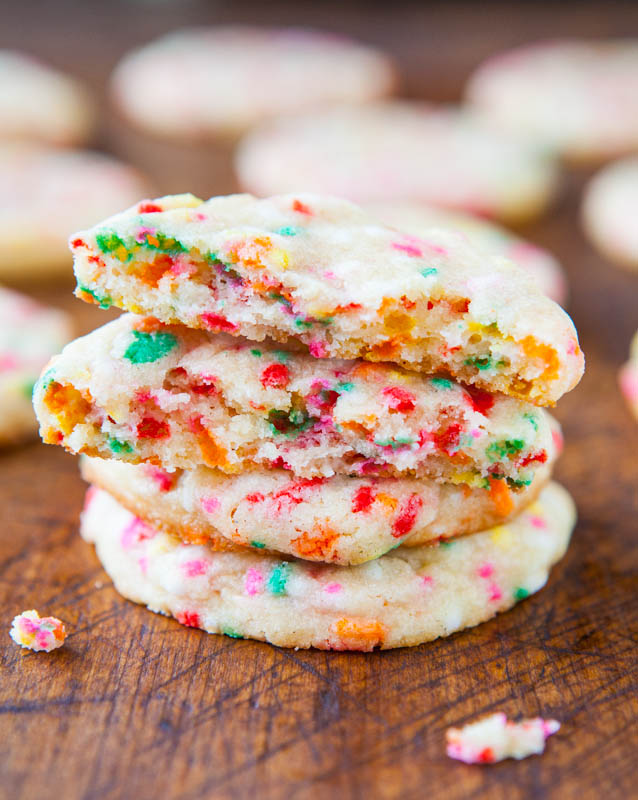 Chewy Sugar Sprinkles Cookies averiecooks.com