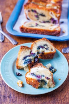 Blueberry and Cream Cheese Muffin Top Bread