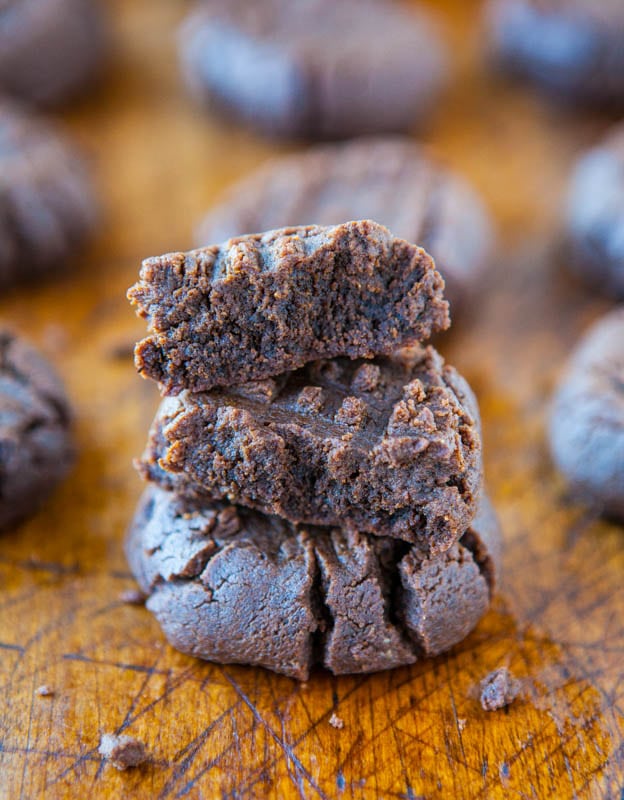 Thick and Soft Chocolate Peanut Butter Cookies