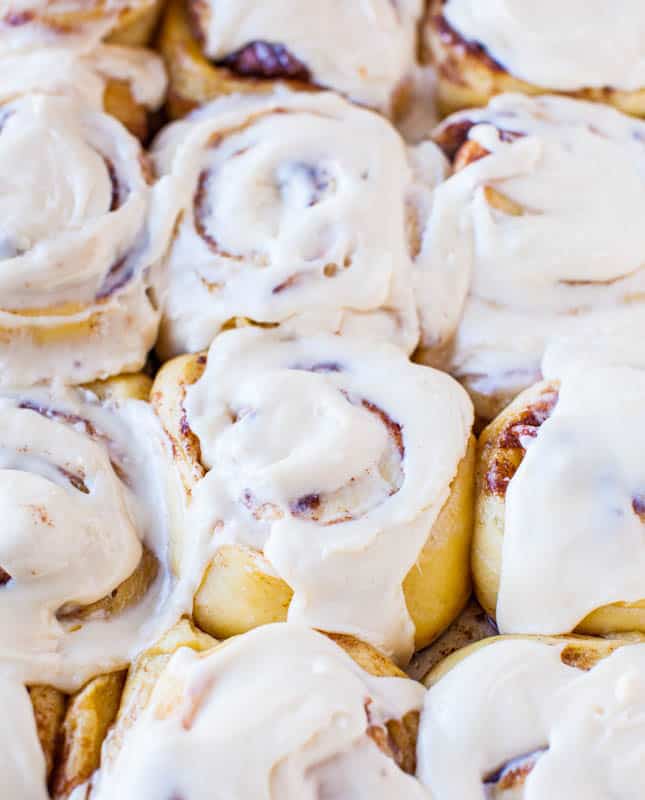 Overnight Buttermilk Soft and Fluffy Cinnamon Rolls with Cream Cheese Frosting