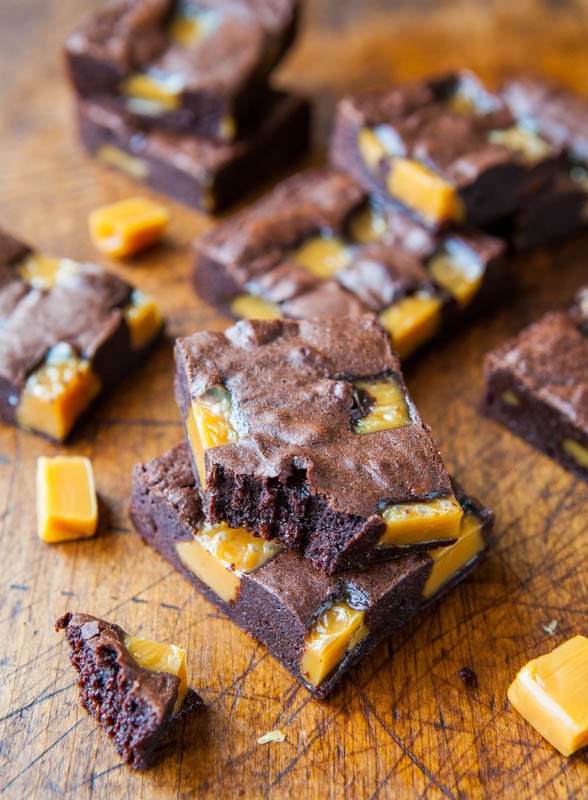 The Ultimate Fudgy Caramel Brownies
