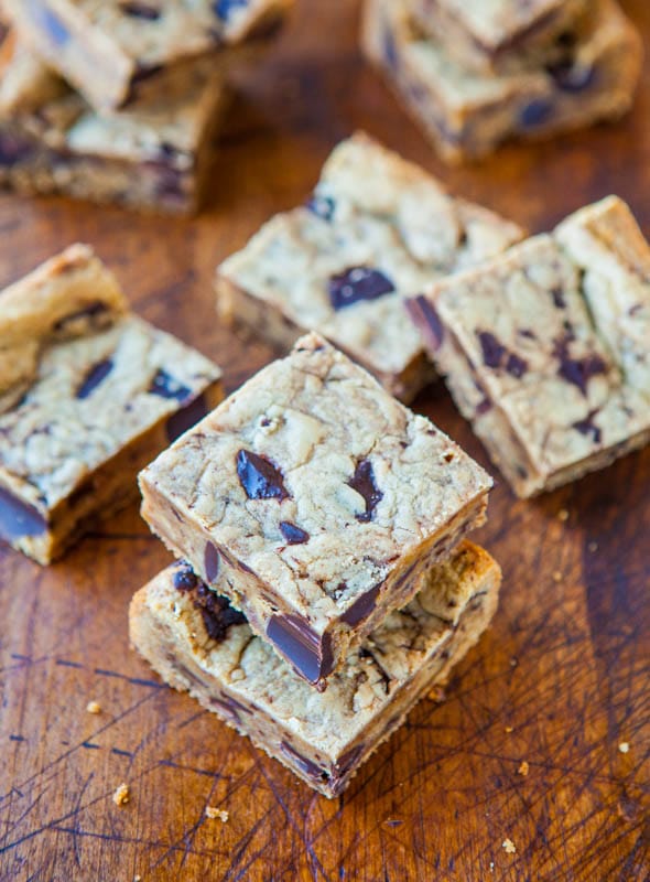 Peanut Butter Chocolate Chunk Cookie Bars