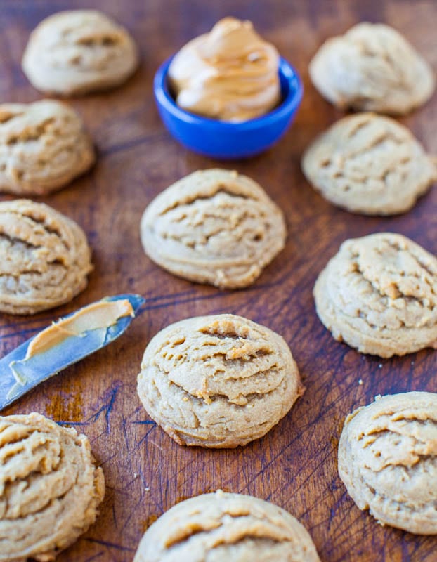 Soft and Puffy Peanut Butter Cookies