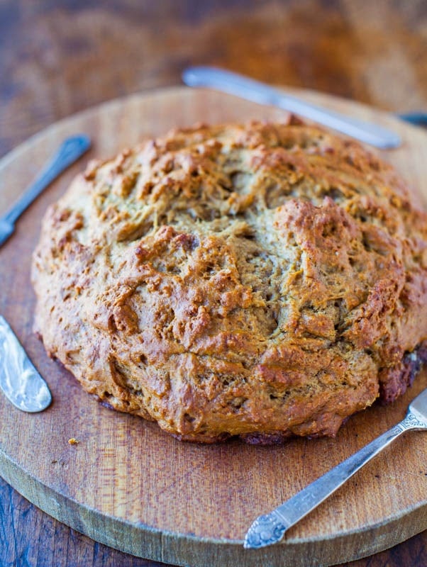 30 Minute Honey Whole Wheat Skillet Bread (no-knead, no yeast)