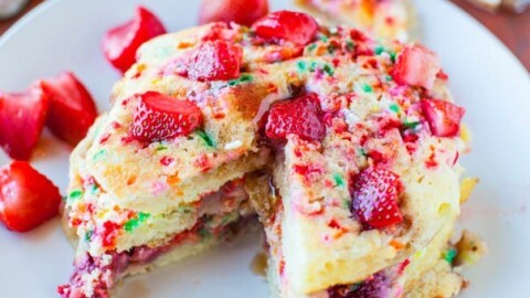 Buttermilk Strawberry Pancakes With Sprinkles Averie Cooks