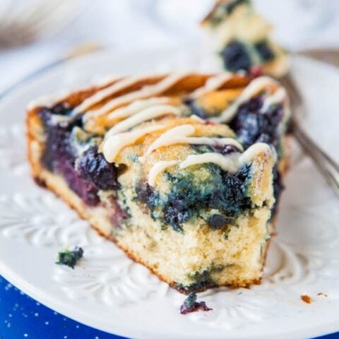 Glazed Blueberry Buttermilk Coffee Cake