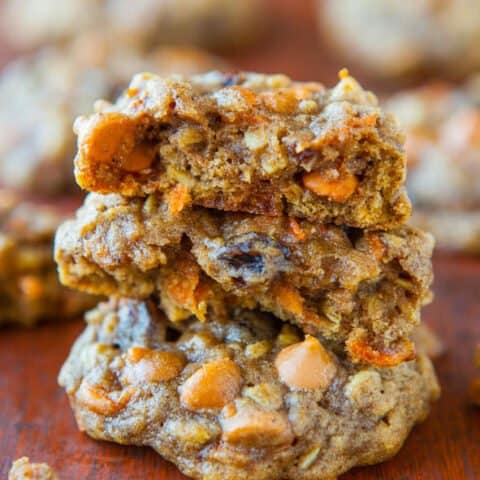 Soft and Chewy Spiced Carrot Cake Cookies