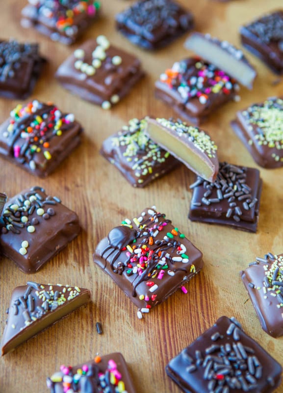 Chocolate-Covered 7-Minute Microwave Caramels