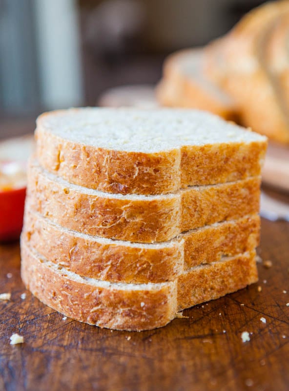 Sliced and stacked Soft & Fluffy Sandwich Bread