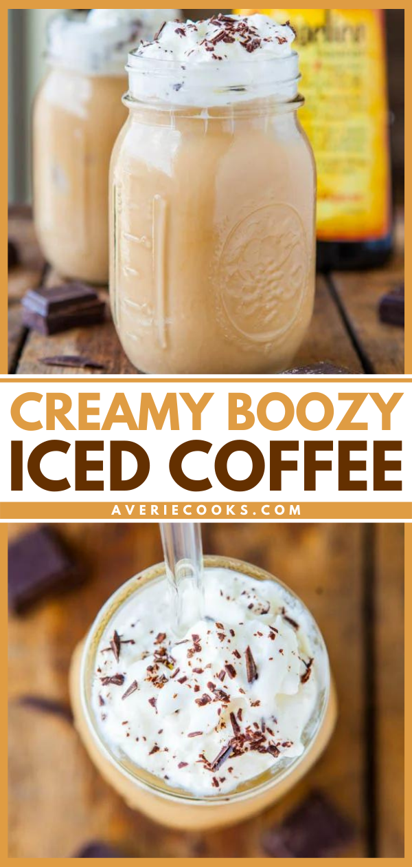 Creamy Boozy Iced Coffee - This is the fastest and easiest method way to make iced coffee that I’ve tried, and I’ve tried plenty. As long as you keep a stash of chilled coffee in your fridge, you can make a smooth, creamy, rich, and fancy-tasting drink in just one minute.