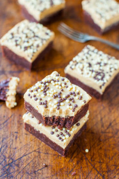 Fudgy Brownies with Peanut Butter Buttercream