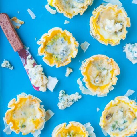 Mini Blue Cheese Quiche Phyllo Cups