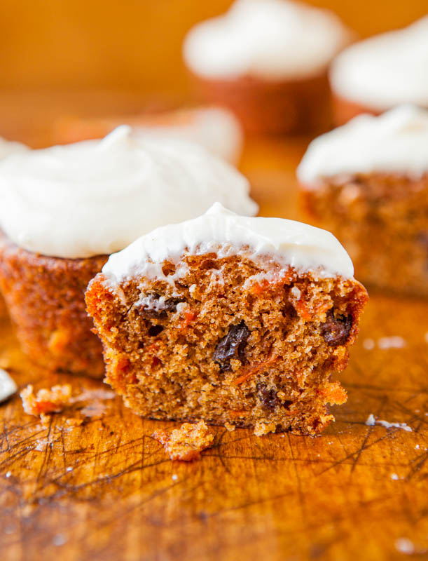 Carrot Cake Cupcakes — These soft, moist, tender cupcakes are the BEST carrot cake cupcakes I’ve ever had!! They’re fast and easy to make, and come together in minutes! 