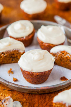Carrot Cake Cupcakes with Vanilla Cream Cheese Frosting