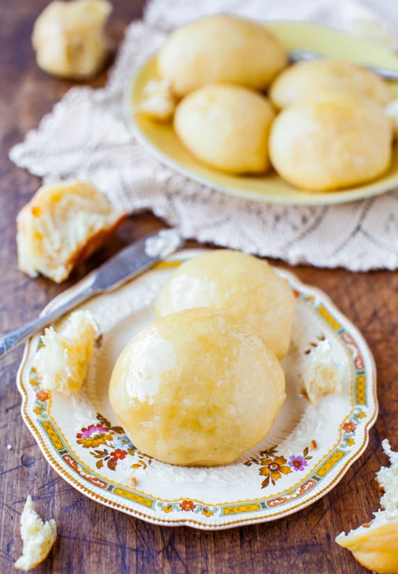 No-Knead Make-Ahead Dinner Rolls with Honey Butter