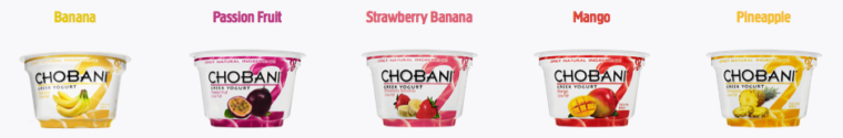 Chobani Yogurts