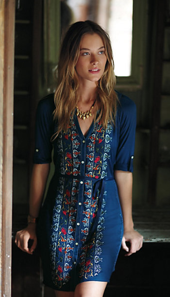shirt dress from Anthropologie