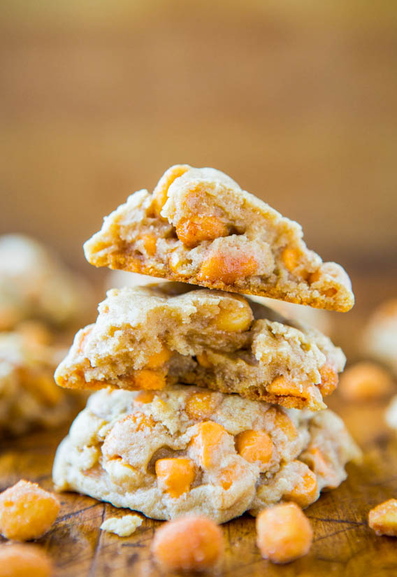 Soft and Chewy Honey Roasted Peanuts and Butterscotch Chip Cookies - Recipe at averiecooks.com