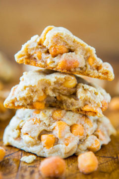 Soft and Chewy Honey Roasted Peanuts and Butterscotch Chip Cookies