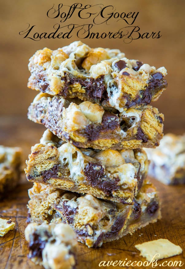 Soft and Gooey Loaded S'mores Bars — No campfire required for these soft, gooey, rich s'mores bars that are loaded with texture and flavor!
