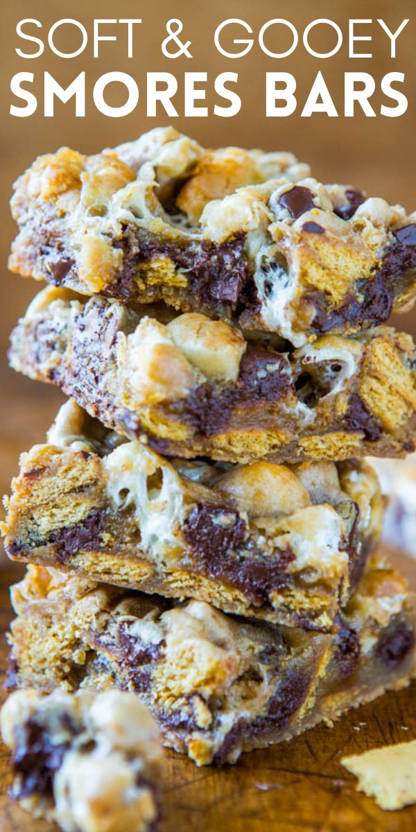 Soft and Gooey Loaded S'mores Bars — No campfire required for these soft, gooey, rich s'mores bars that are loaded with texture and flavor!