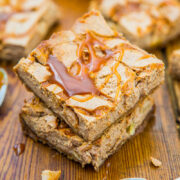 Salted Caramel Apple Cheesecake Bars