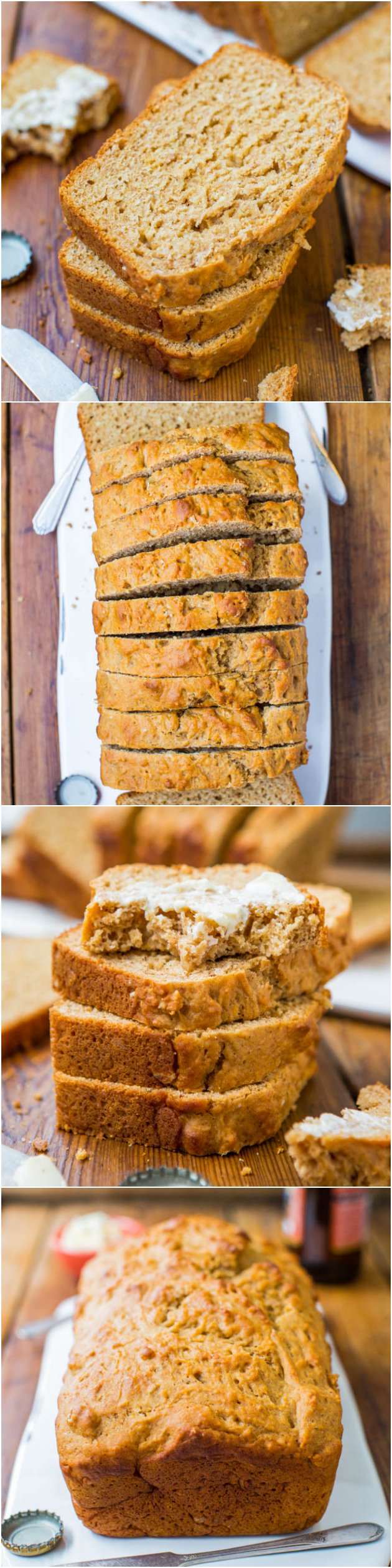 Honey Beer Bread - The easiest bread ever! No kneading, no yeast, and guaranteed soft and fluffy results every time!