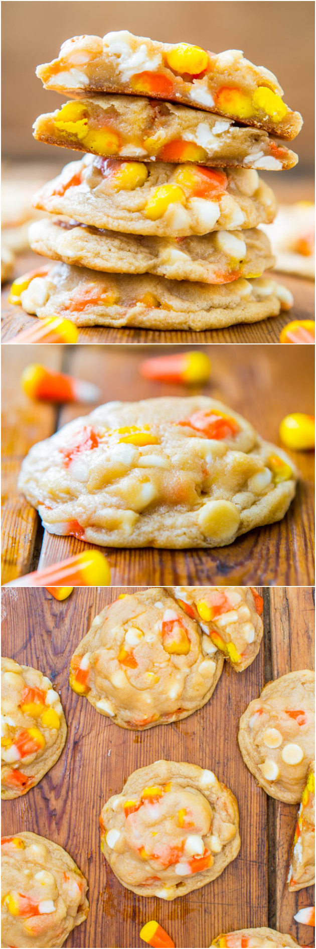 candy corn cookies.. I'm so making these, but only once a year!