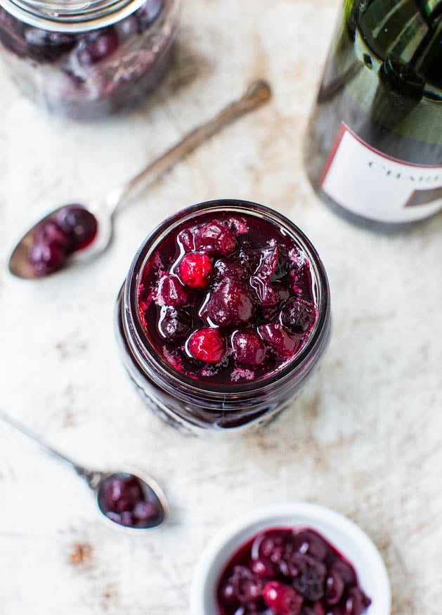 Cabernet Cranberry and Blueberry Sauce - Make your own cranberry sauce with amazing depth of flavor in 30 minutes!! Easy recipe that everyone LOVES!!