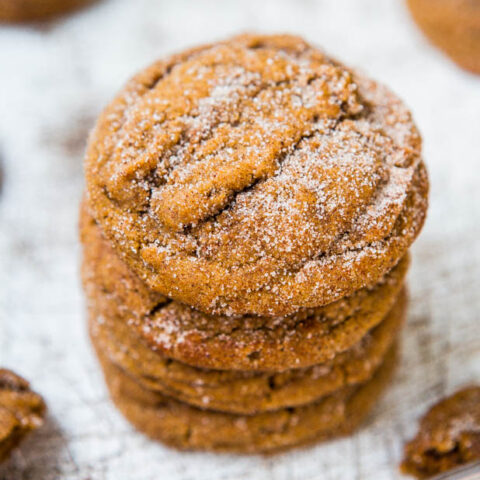 Soft Molasses Crinkle Cookies