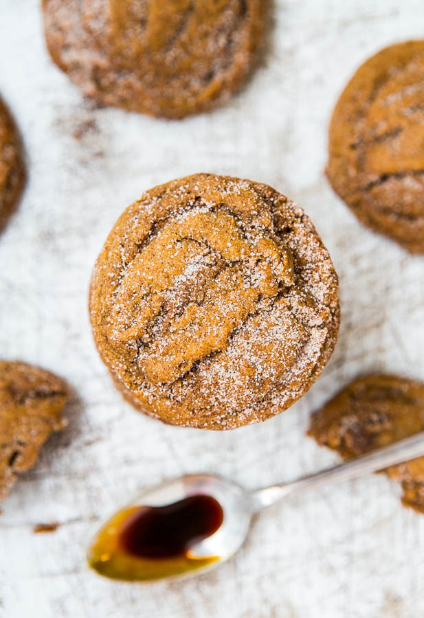 Soft Molasses Crinkle Cookies — In a word, these are the BEST molasses cookies you'll ever make! Ultra chewy, easy to make, and you can really taste the spices. Make these for Christmas, or just because! 