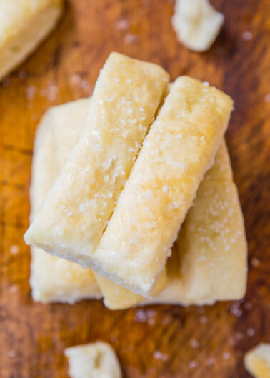One-Hour Soft Buttery Breadsticks - Salted and Cinnamon-Sugar