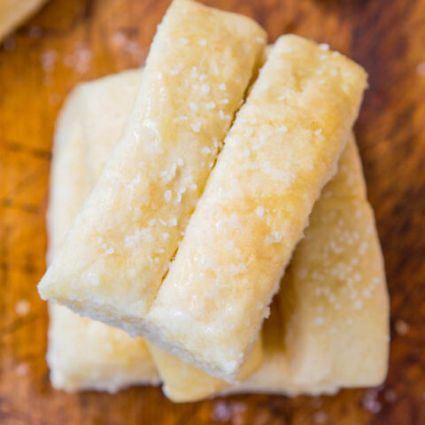 One-Hour Soft Buttery Breadsticks - Salted and Cinnamon-Sugar