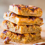 Hot fudge caramel blondies