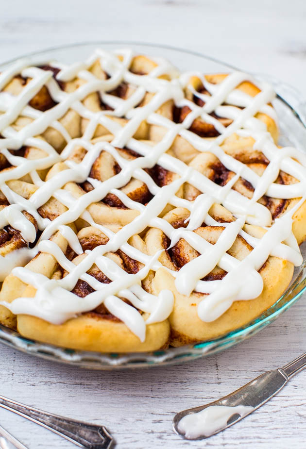1-Hour Cinnamon Rolls with Cream Cheese Frosting