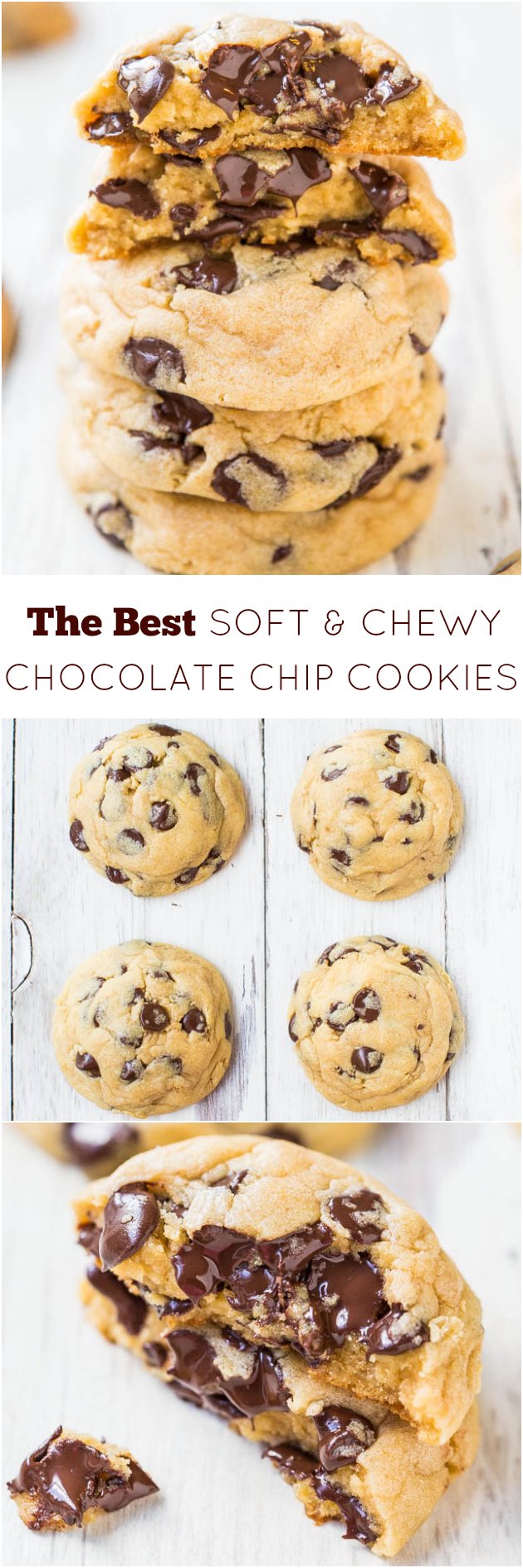 The Best Soft and Chewy Chocolate Chip Cookies - My favorite recipe for chocolate chip cookies! Just one bite and I think you'll agree!