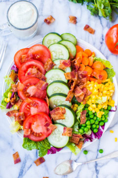 BLT Chopped Salad with Homemade Creamy Buttermilk Ranch Dressing