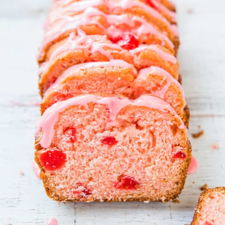 Sweet Soft Cherry Bread with Cherry-Almond Glaze