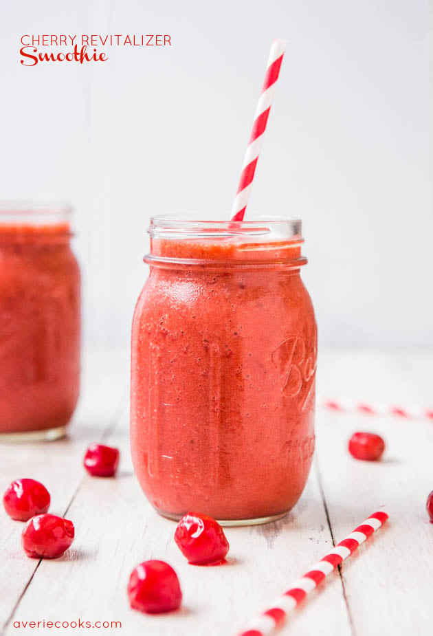 Cherry Revitalizer Smoothie (vegan, GF) - Gives you energy and leaves you feeling refreshed and revitalized! 