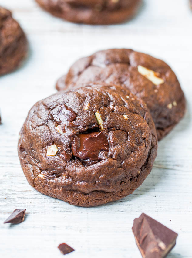 two chocolate mint cookies 