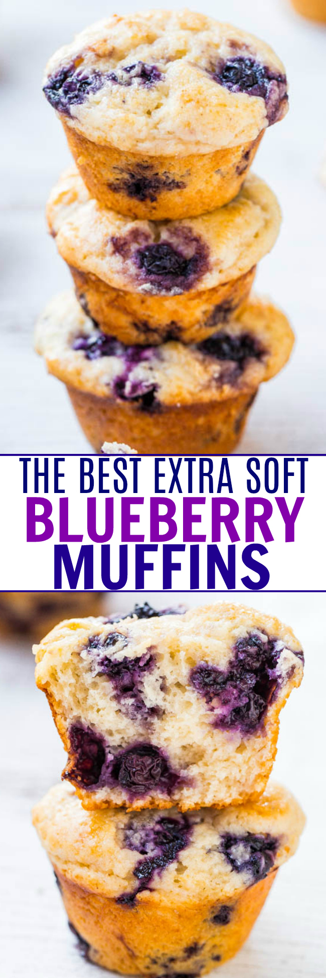 Extra Soft and Moist Blueberry Muffins collage