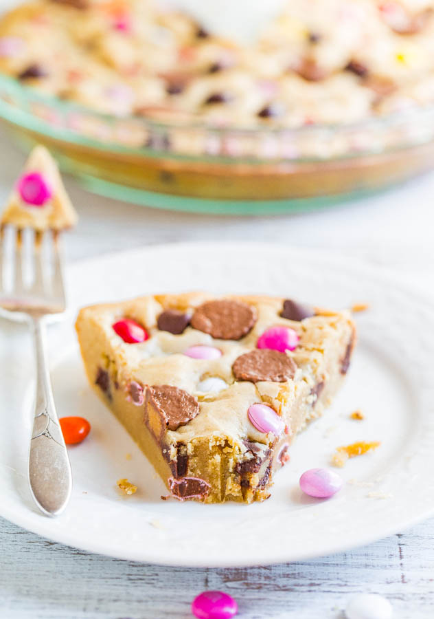 Loaded Soft & Chewy M&M's Cookie Pie