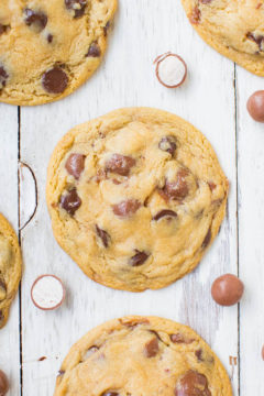 Malted Milk and Whoppers Chocolate Chip Cookies