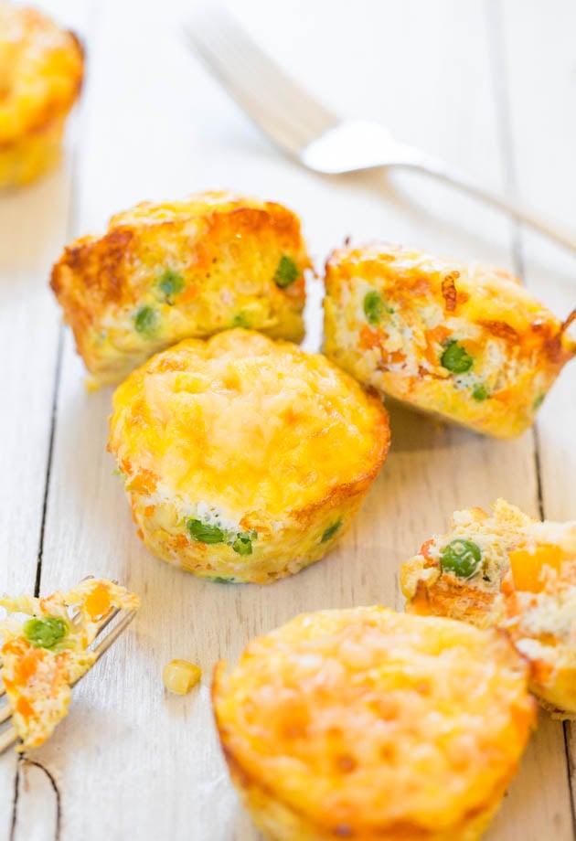 Healthy egg muffins refrigerate for a quick snack